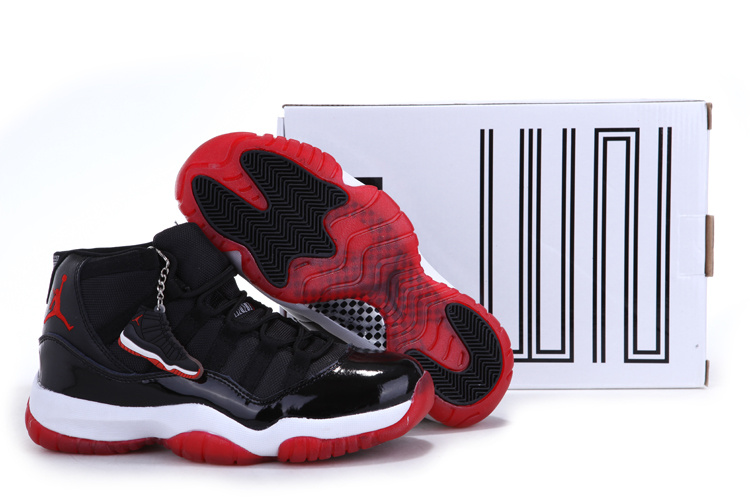 Air Jordan 11 Mens Shoes Black/Red Online